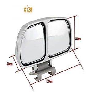 Chrome Blind Spot Mirror with 360 Degree Rear View Convex Parking Mirror